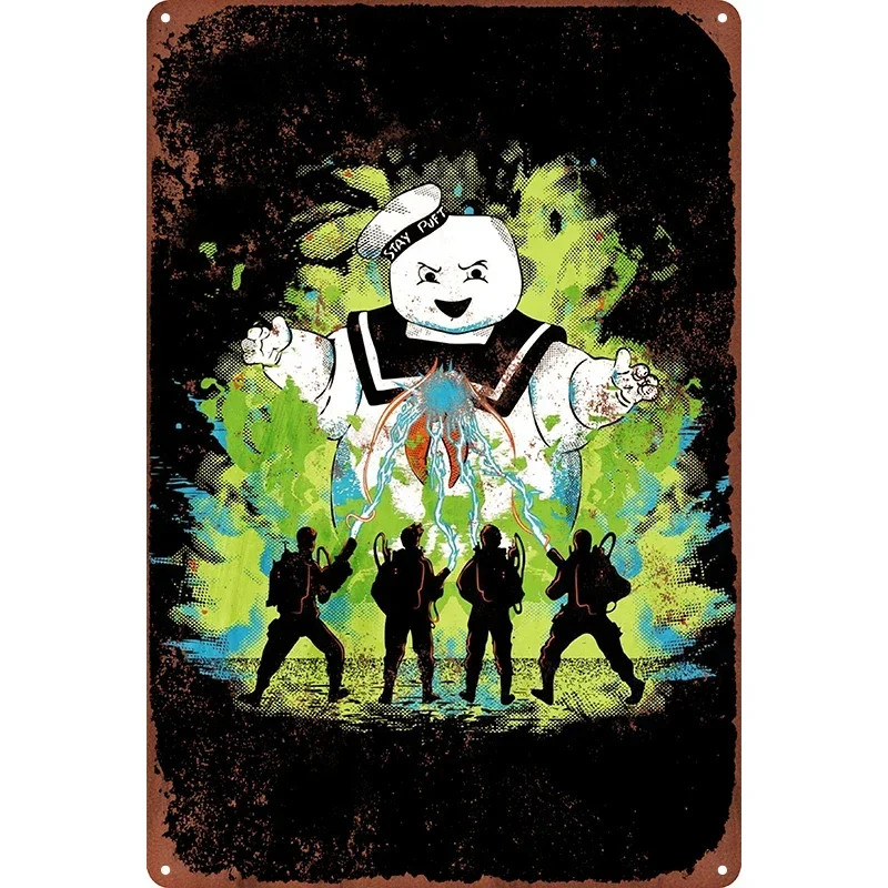 Ghostbusters Wall Art Vintage Metal Tin Sign Movie Decor 8×12