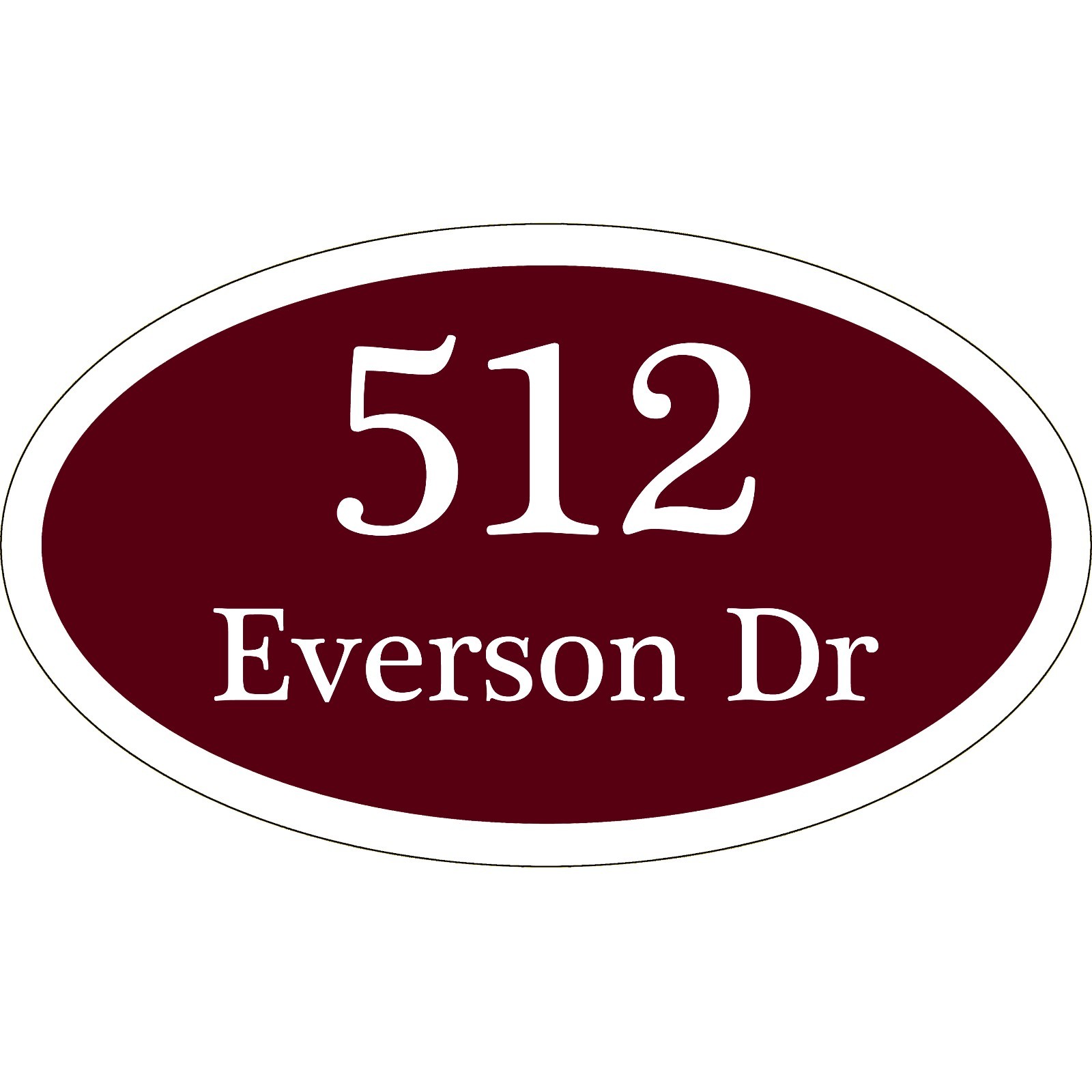 Custom Home Address Plaque Personalized Aluminum Sign 12″ x 7″ Choice of Colors