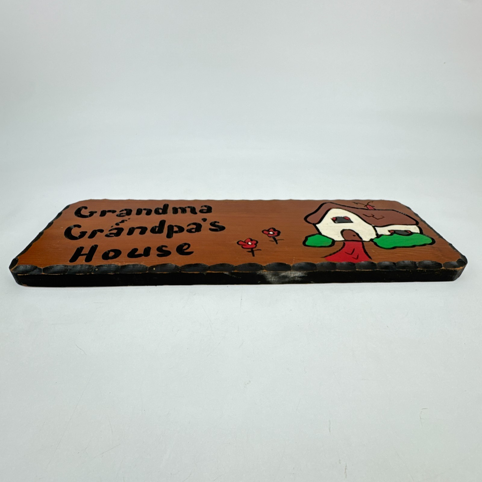 Vtg Grandma & Grandpa’s House Sign Wooden Hand Painted Rustic Home Decor