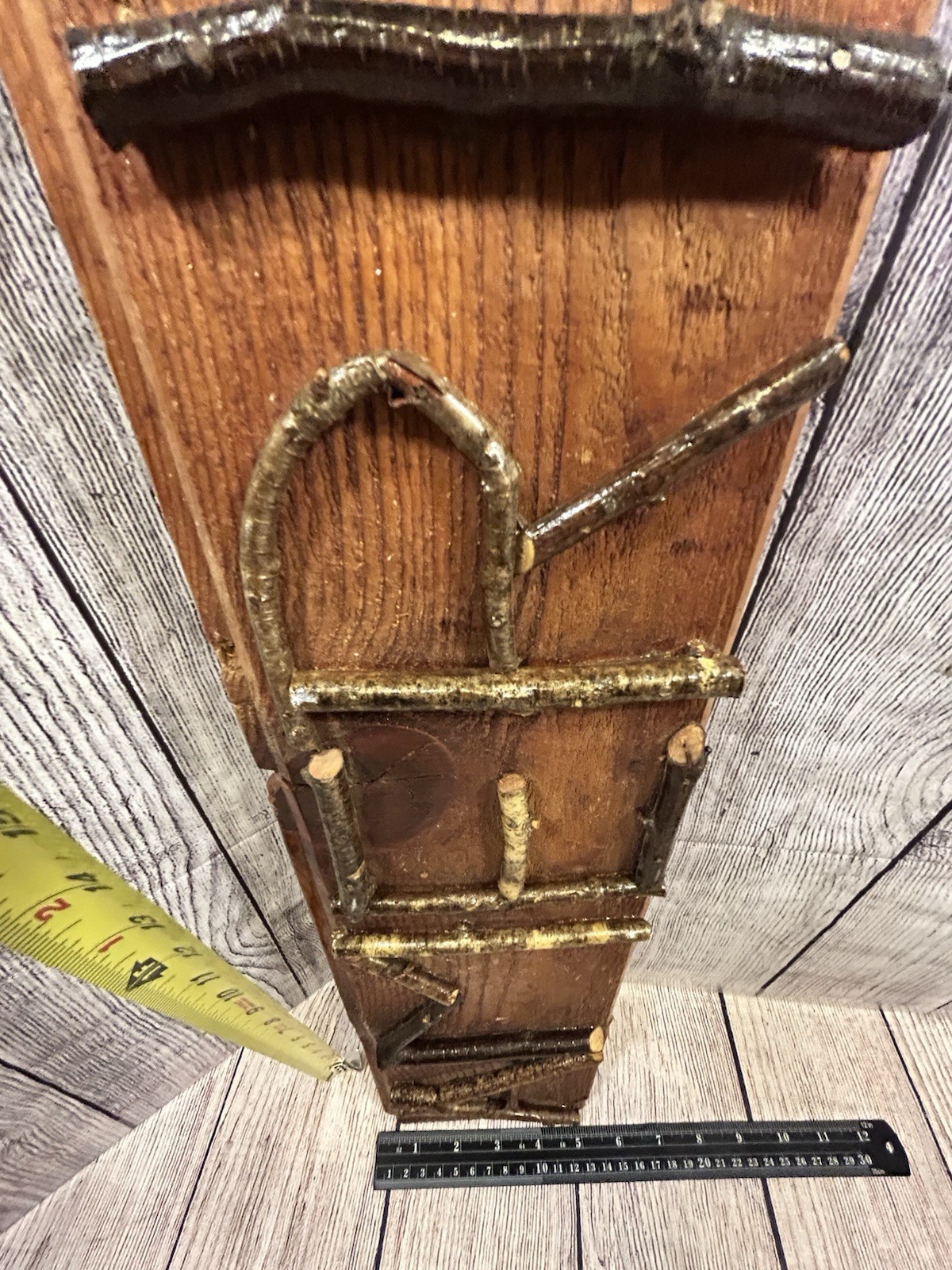 Rustic AMERICA Twig Letter Folk Art Reclaimed Wood Cabin Wall Sign Handmade