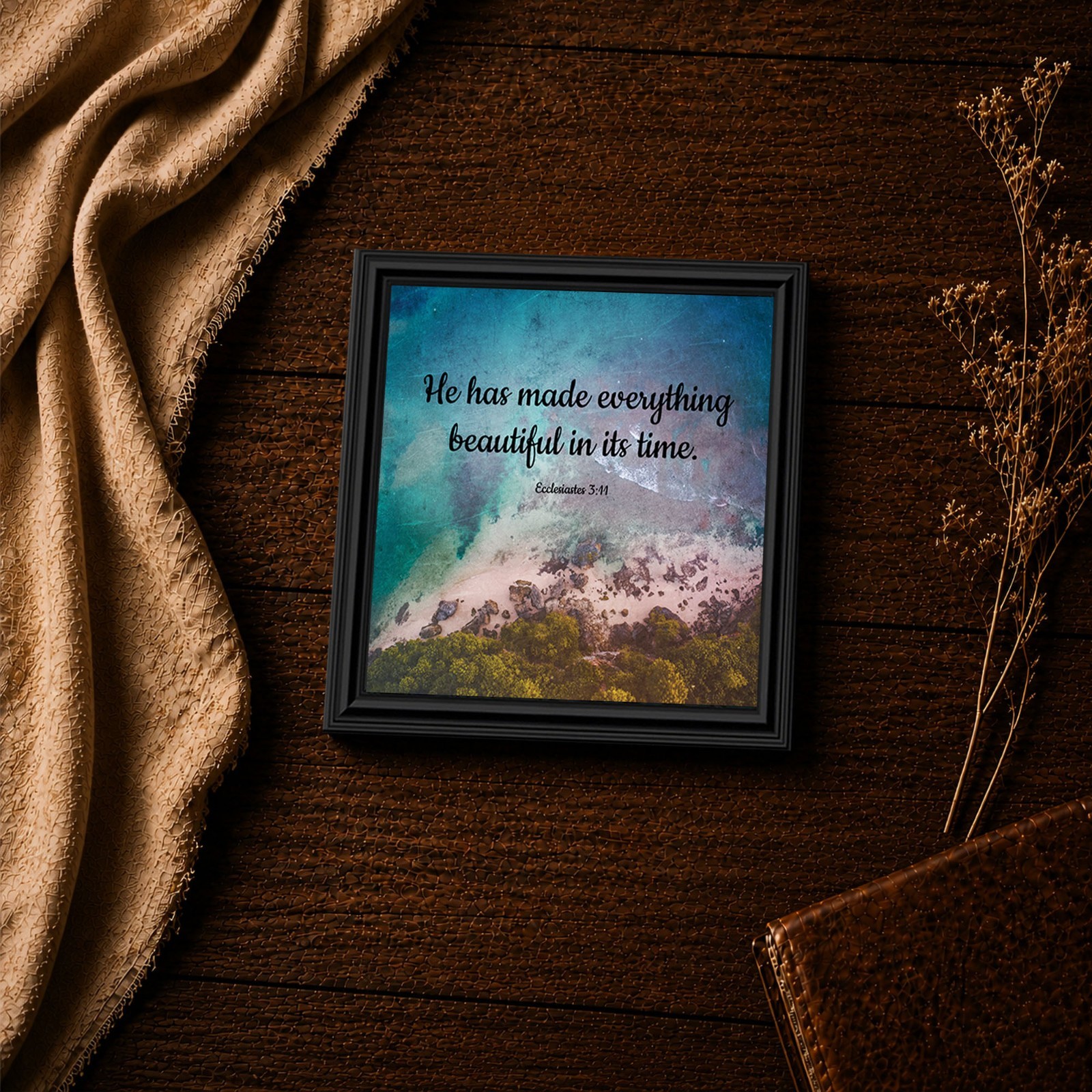 He Has Made Everything Beautiful, Ecclesiastes 3:11, Coastal Framed Picture