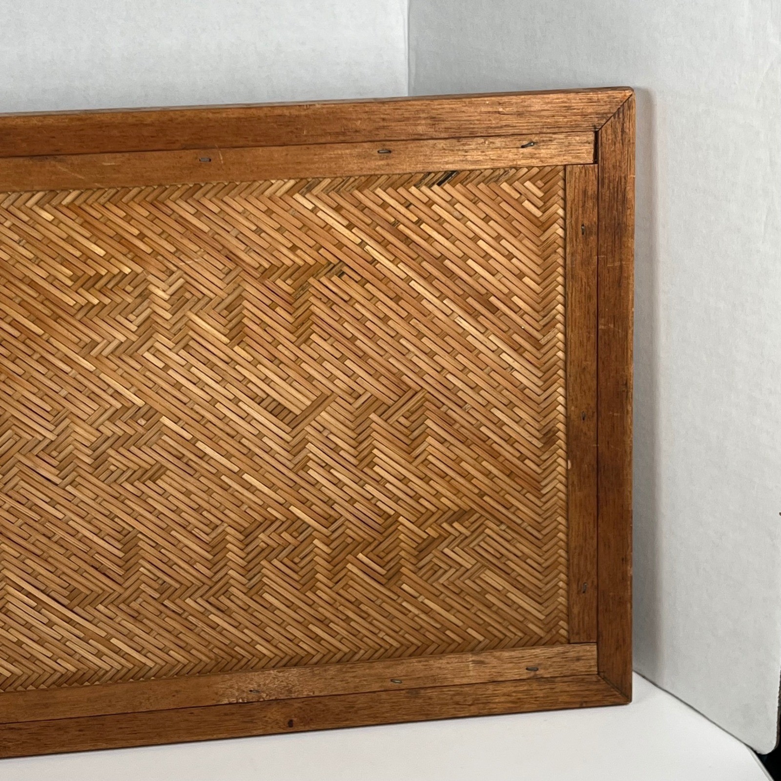 Vintage Woven Bamboo Psalm 23 The Lord Is My Shepherd Religious Wall Art Sign