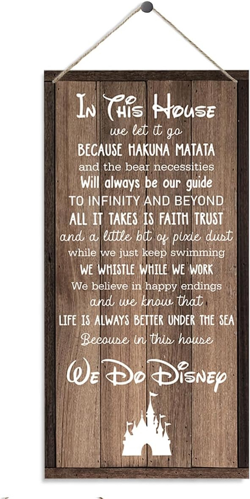Inspirational House Decor Sign, Decorative Wood Hanging Wood Plaque