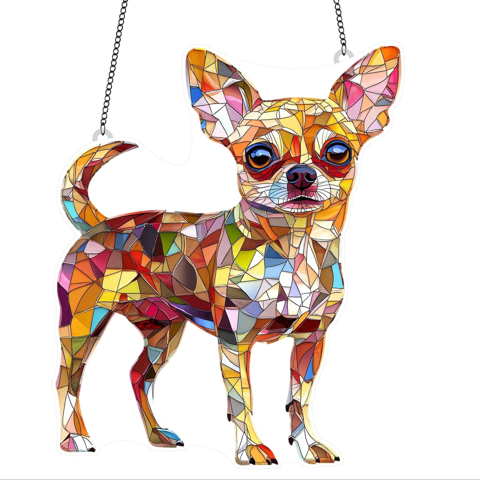 1 Piece Chihuahua Light Catcher Dog Decoration Pet Lover Gift Animal Patterns
