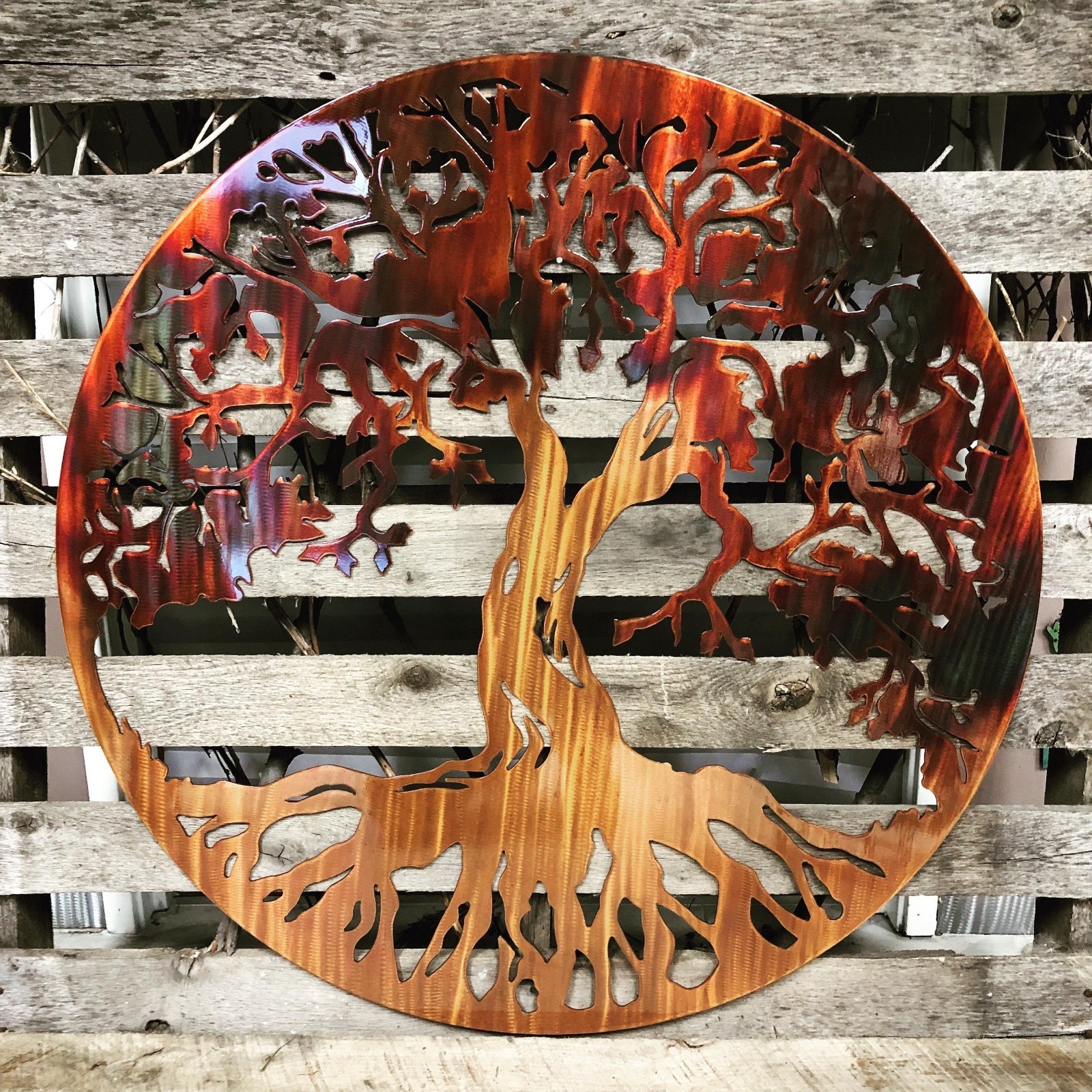 Tree Of Life Metal Wall Art, Metal Tree Outdoor Decor