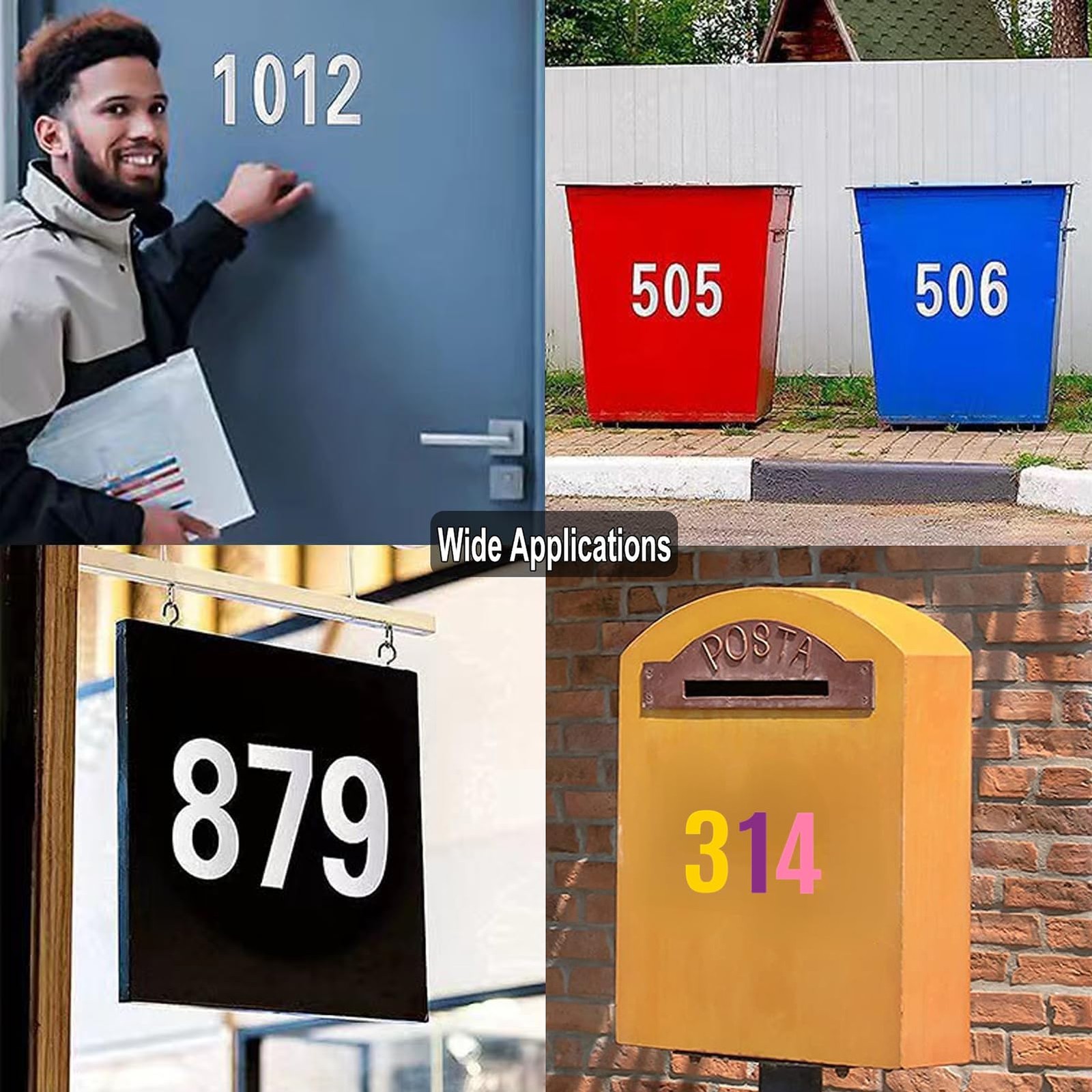 10 Sheets 100 Pcs Vinyl House Numbers for Mailbox, 4 inch SelfAdhesive Number…