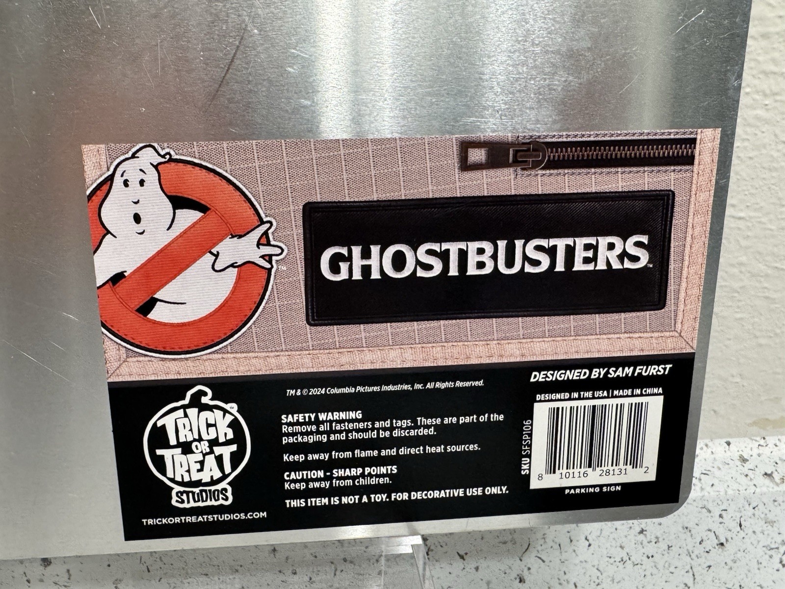 GhostbustersT Ghostbuster Parking Only Metal Sign – Trick Or Treat Studios