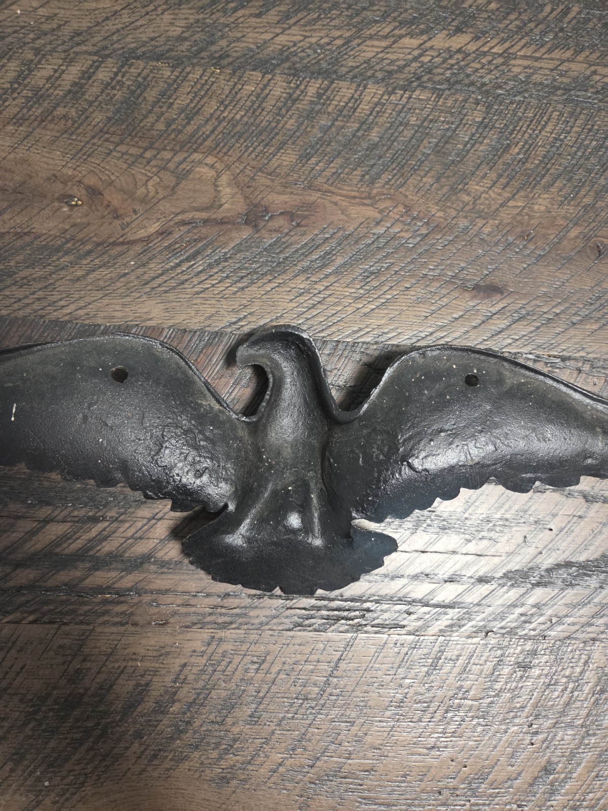Vintage American Eagle Spread Wings Cast Aluminum Outdoor Wall Hanging Deco 18″