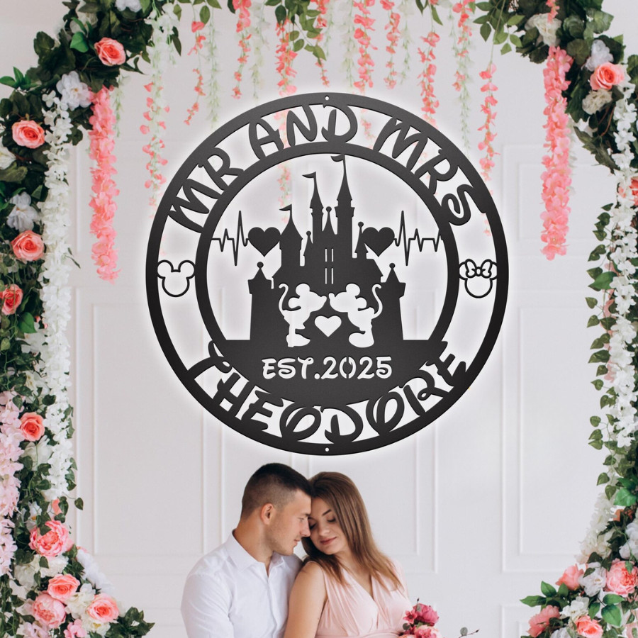 Personalized 40th Anniversary Metal Sign, Custom Couple Wall Art Gift
