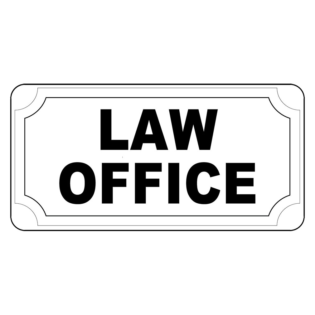 Law Office Black Retro Vintage Style Metal Sign – 8 In X 12 In With Holes