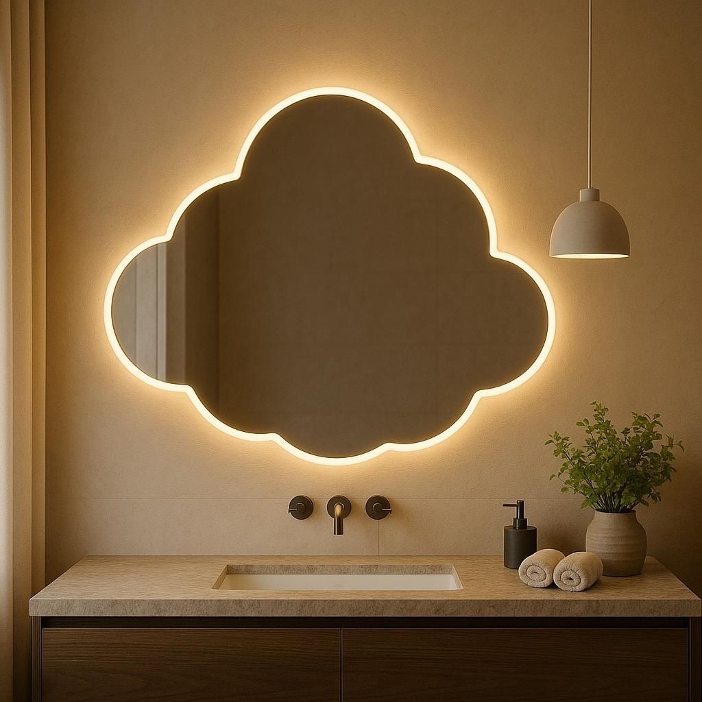 Bat Mirror Neon Sign| Neon Wall Art Sign For Wall Decor| Led Neon Mirror