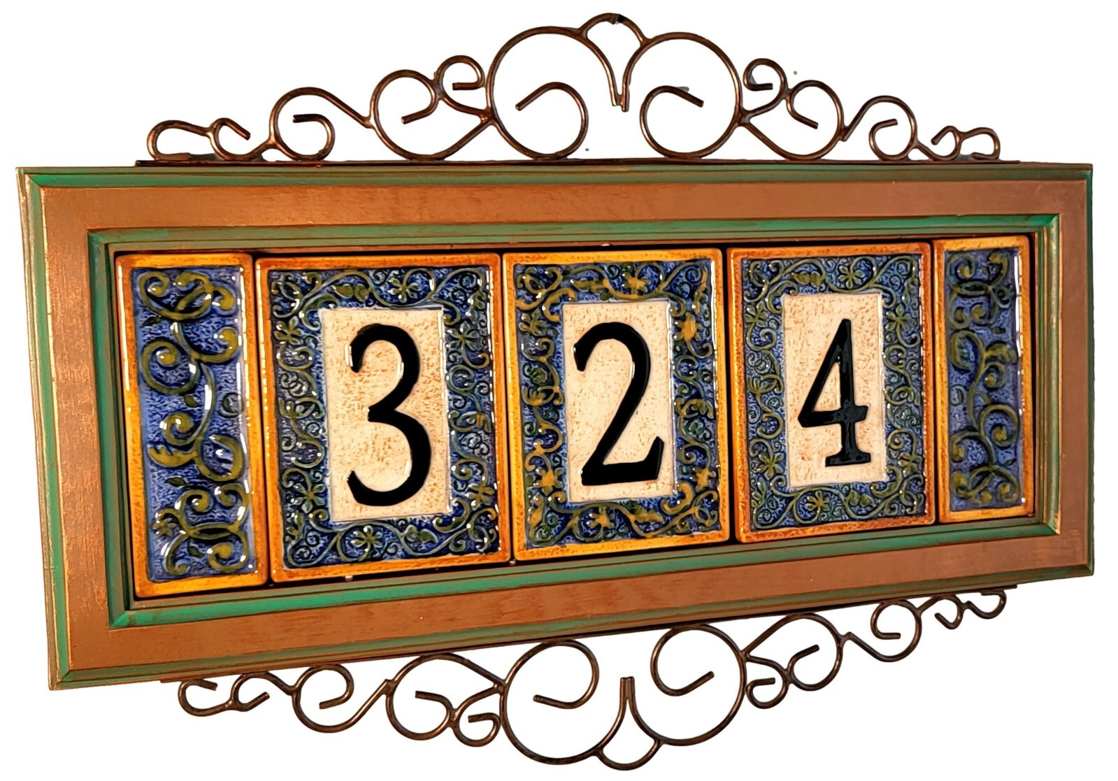 Grasslands Road Decorative Address House Numbers Tiles Magnetic Ceramic Plaques