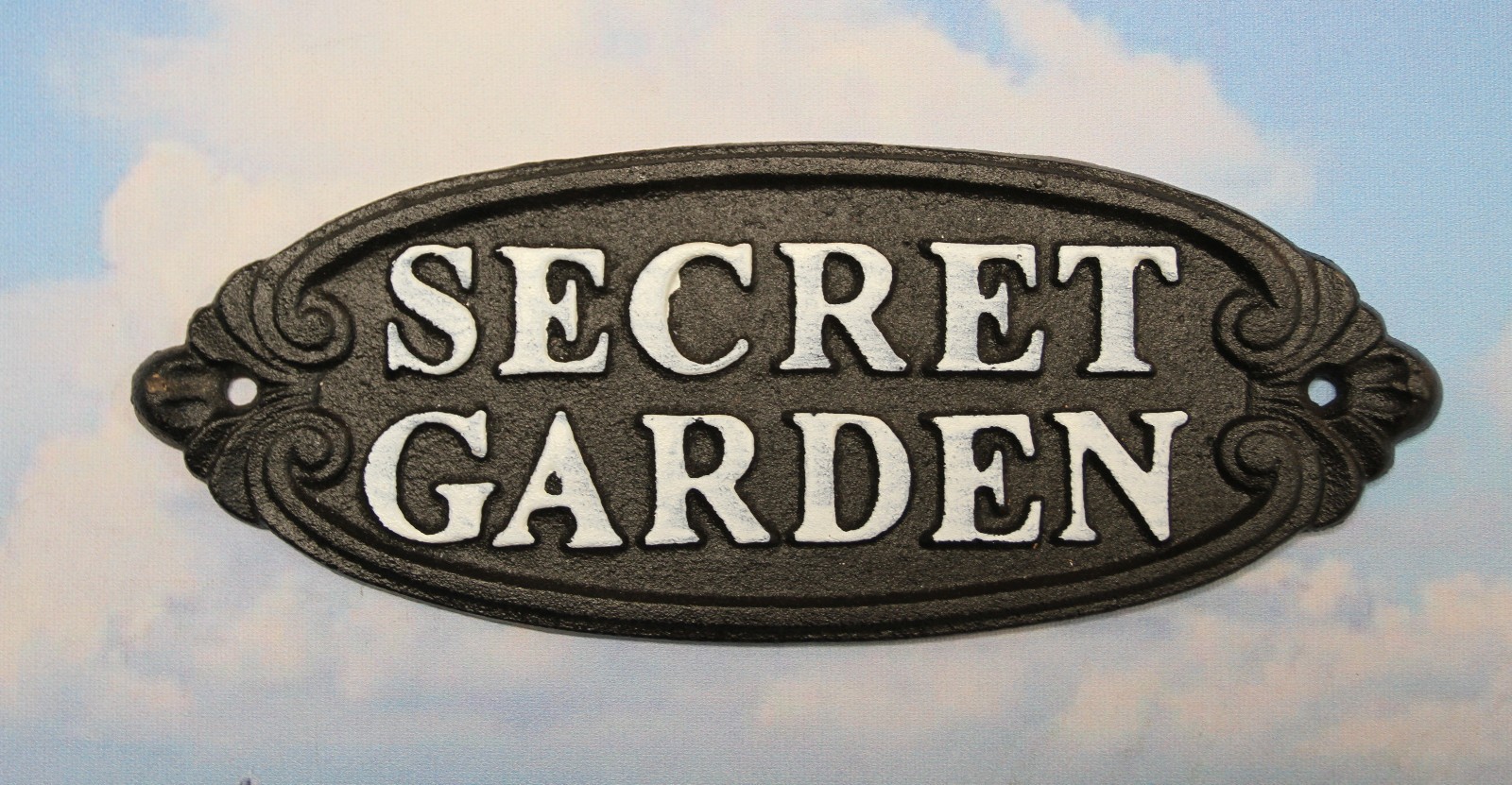 1-SECRET GARDEN PLAQUE,Upscale Garden Decor,Raised Letters,Solid Metal,Gifts