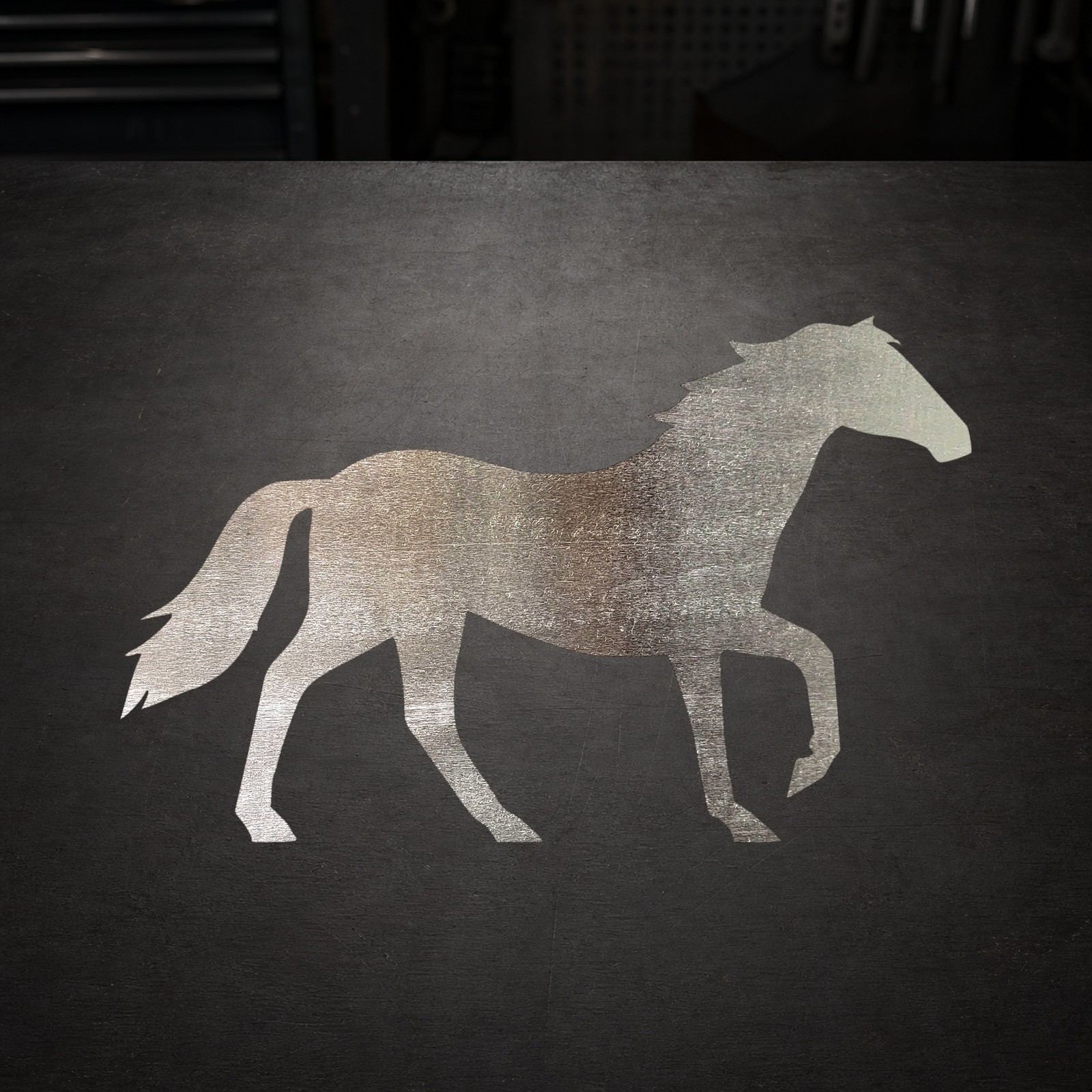 Horse 1 Steel Cutout Shape, Raw Metal Wall Art and Craft Supply