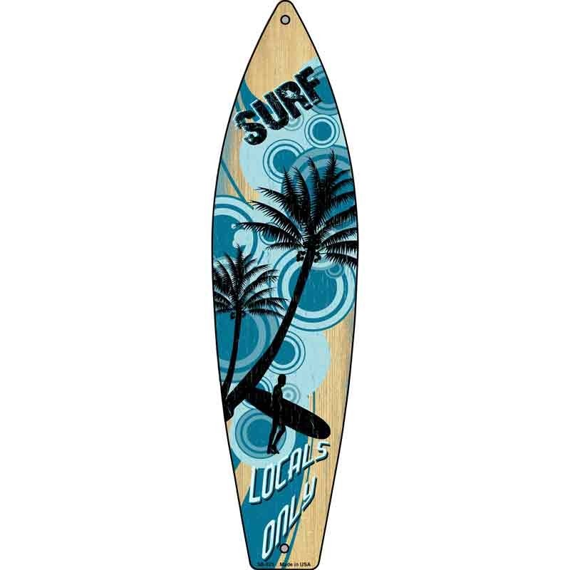 Surf Novelty Metal Surfboard Sign – 17″ x 4.5″ Beach Patio Pool Wall Decor