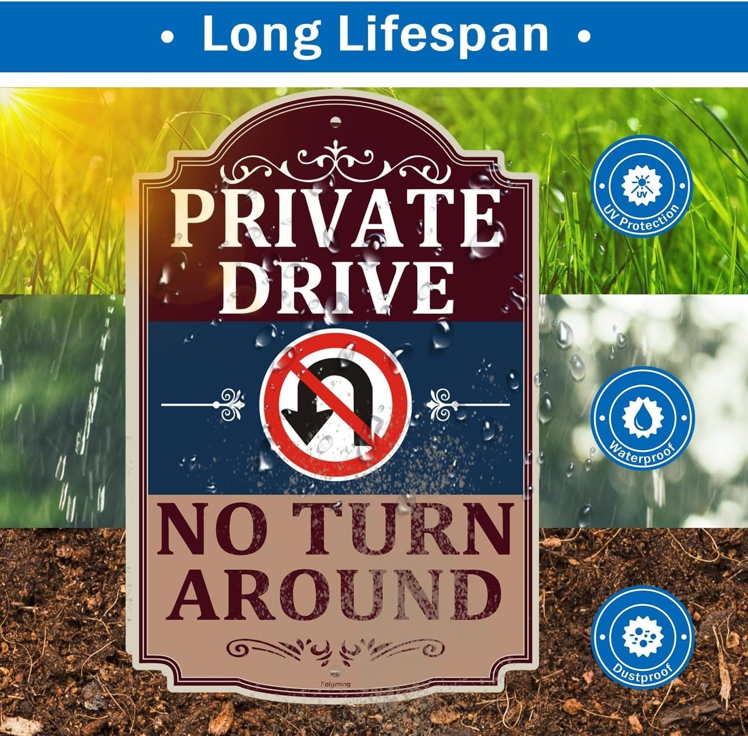 Weatherproof Private Property Access Signs 18×12″ 2 Pack
