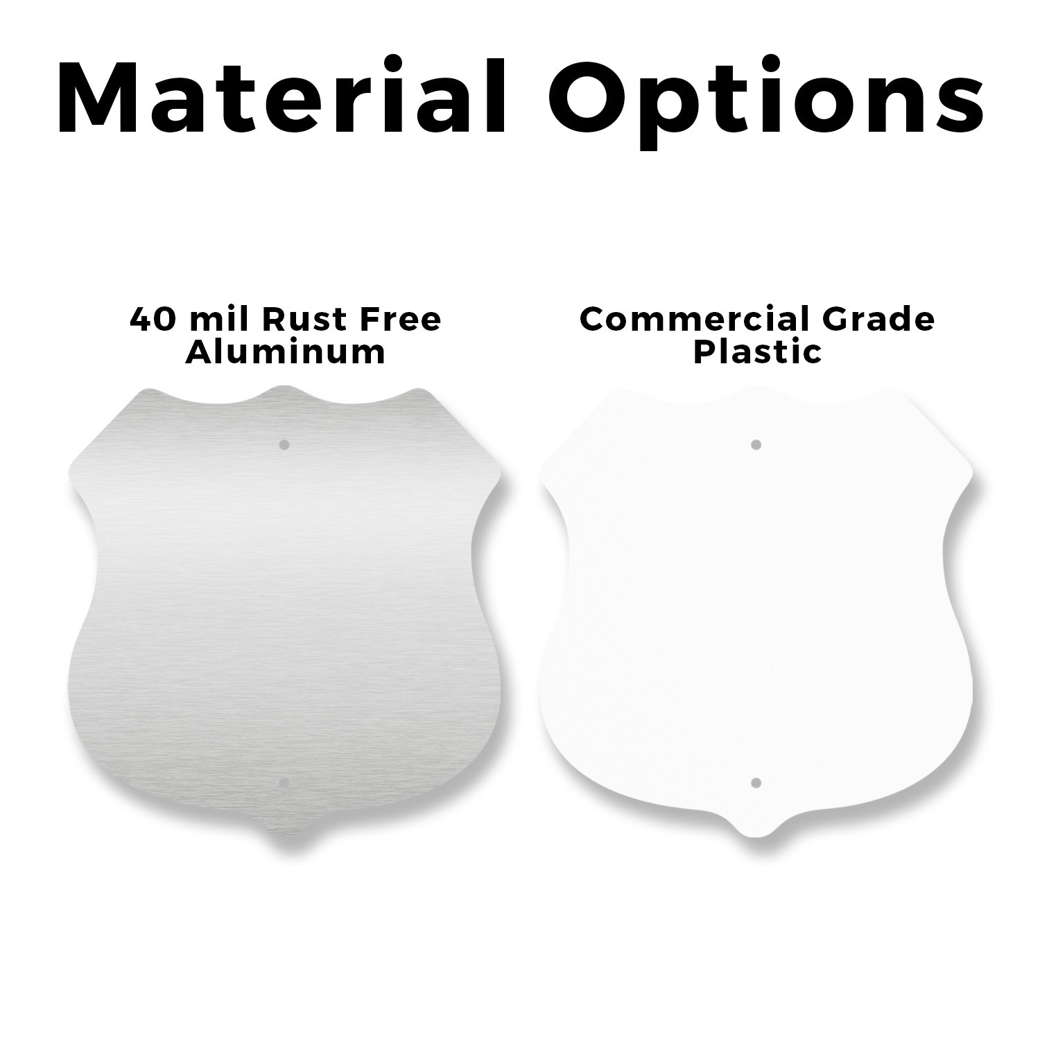 No Soliciting Shield Shaped Sign With Stake Weather Resistant Crafted in the USA
