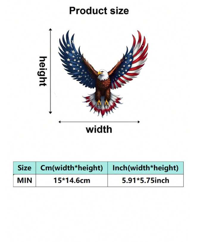 Soaring Eagle Metal Wall Art Patriotic American Flag Outdoor Decor