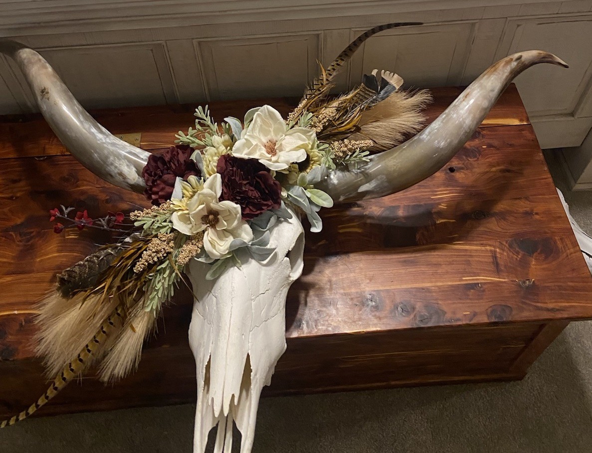 Rustic Wedding/Home Custom Longhorn Wall Decor OOAK Piece