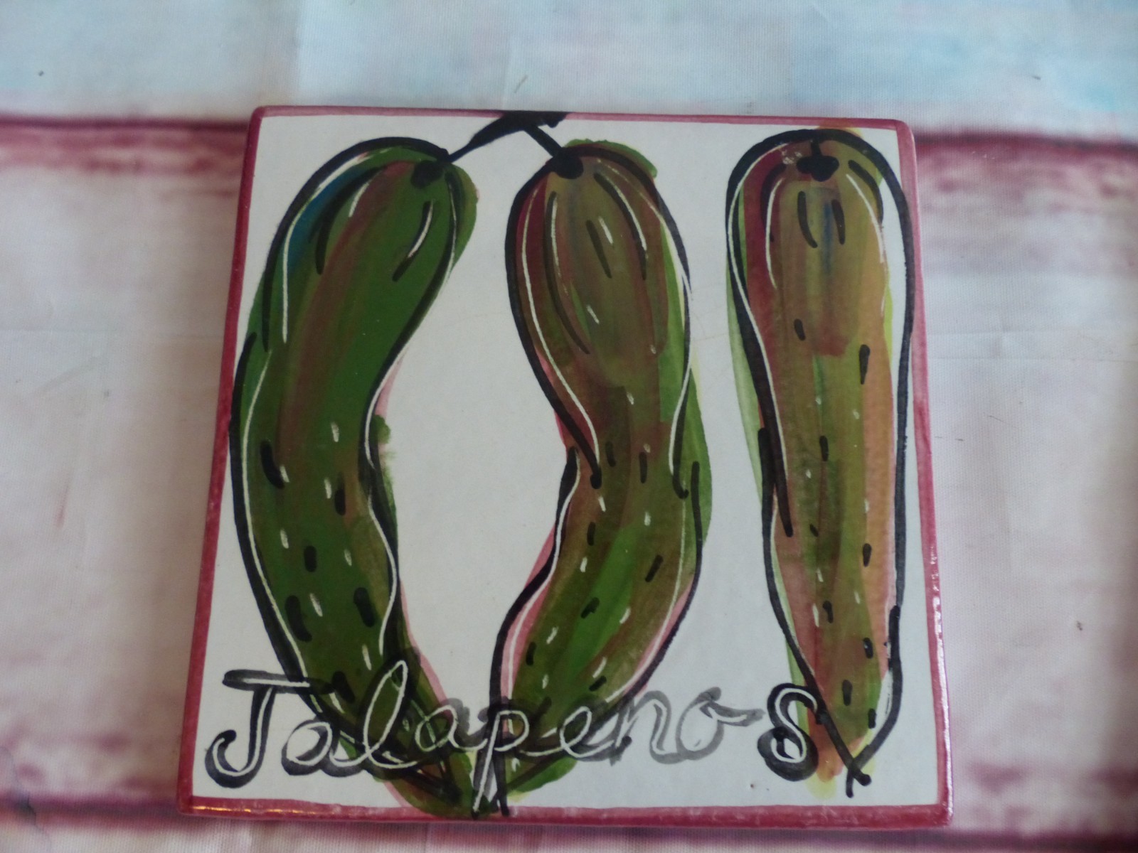 Pr. 6″ x 6″ Asheville Tileworks Vegetable Wall Decor Tiles 1996