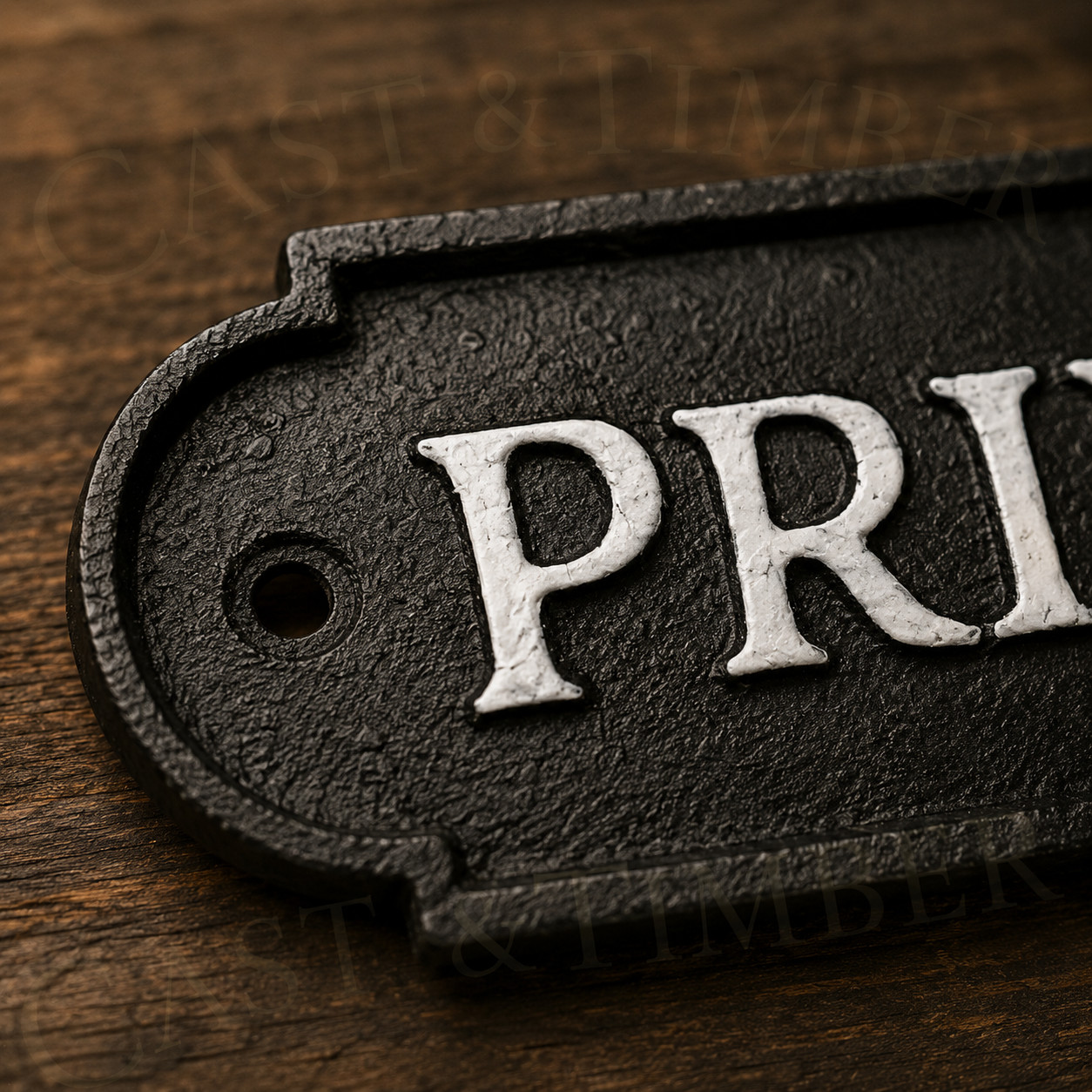 PRIVATE Door Sign Cast Iron Plaque Wall Gate Sign Rustic Vintage Black