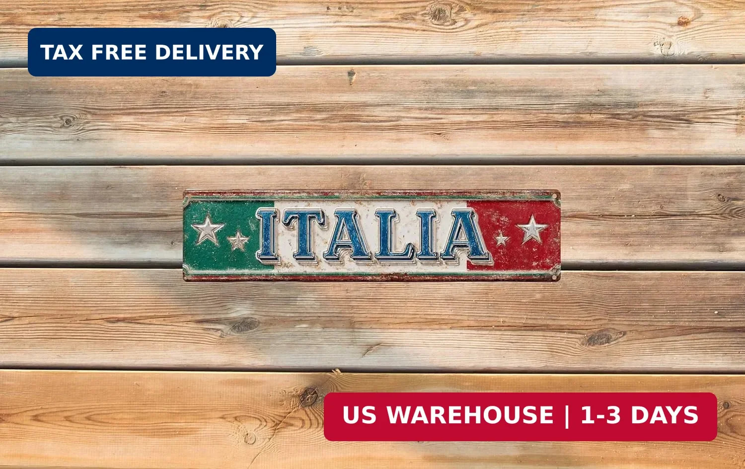 Vintage Tin Sign Retro Metal Italia Signs For Home Decor Stylish Wall Art Plaque