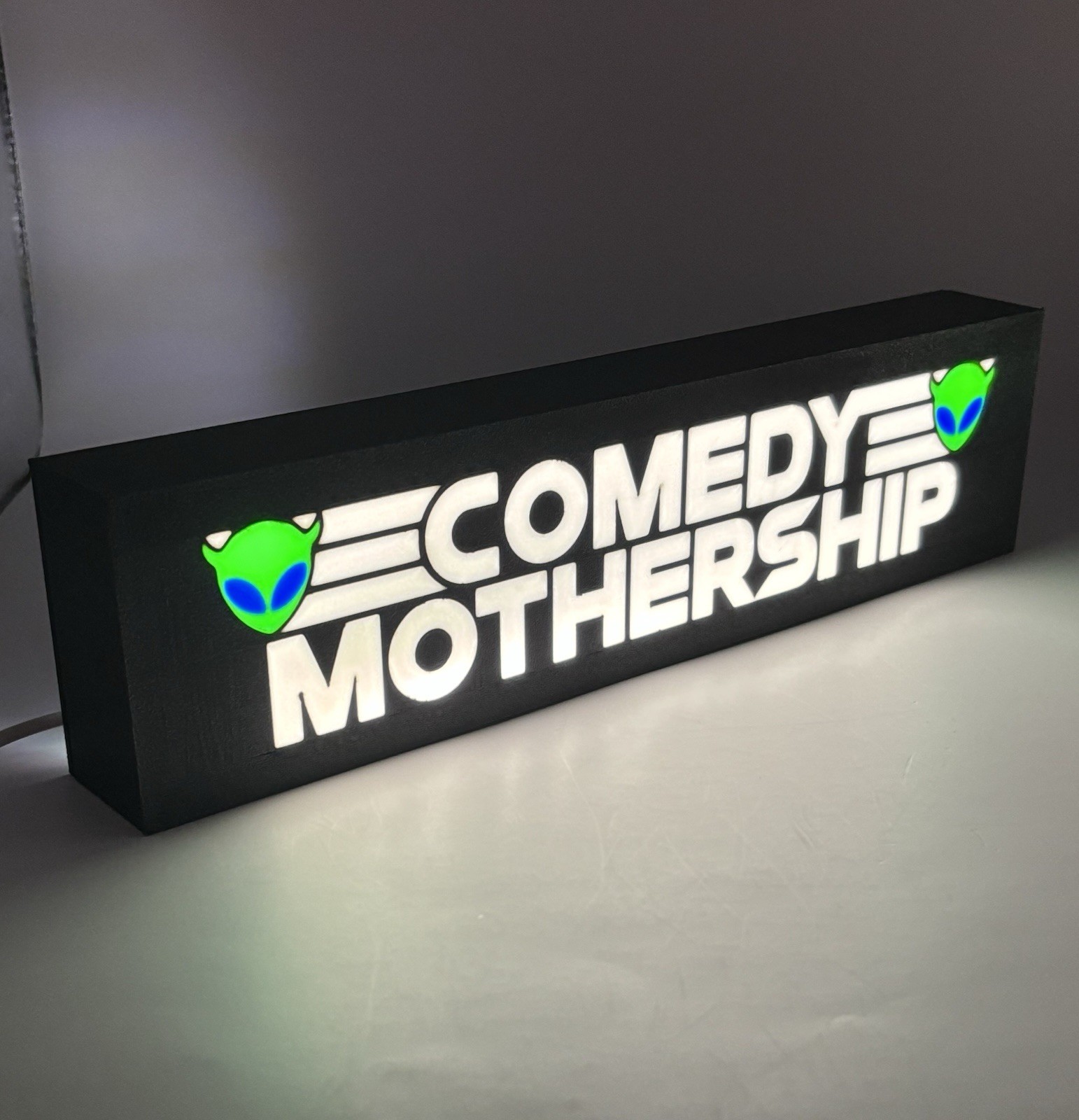 Rectangular Comedy Mothership – Light Up LED Sign