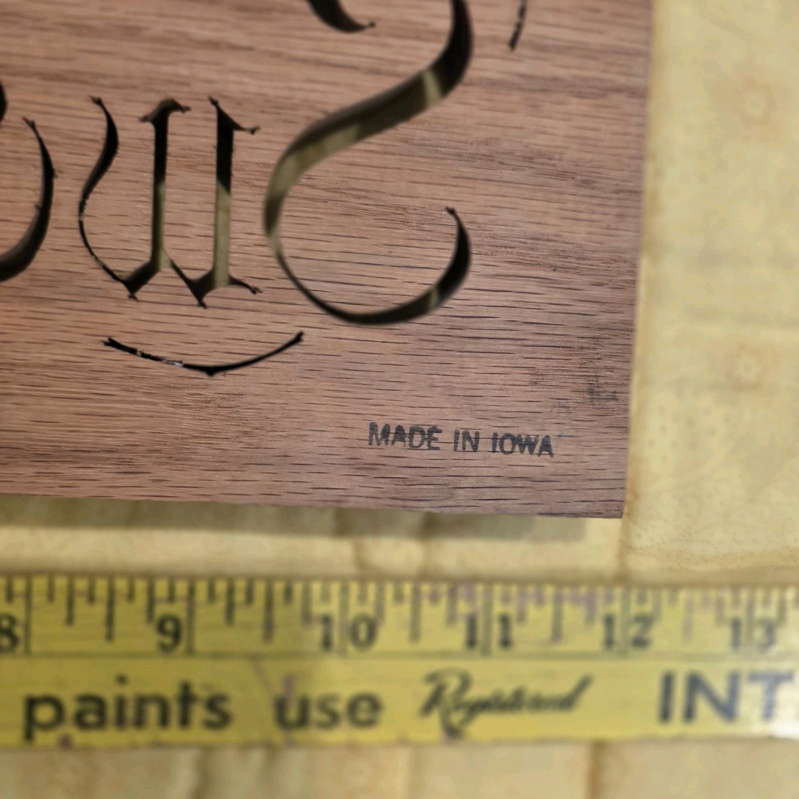Wood Home Sweet Home Plaque Wall Decor Rectangle Hanging Medium Brown Handmade