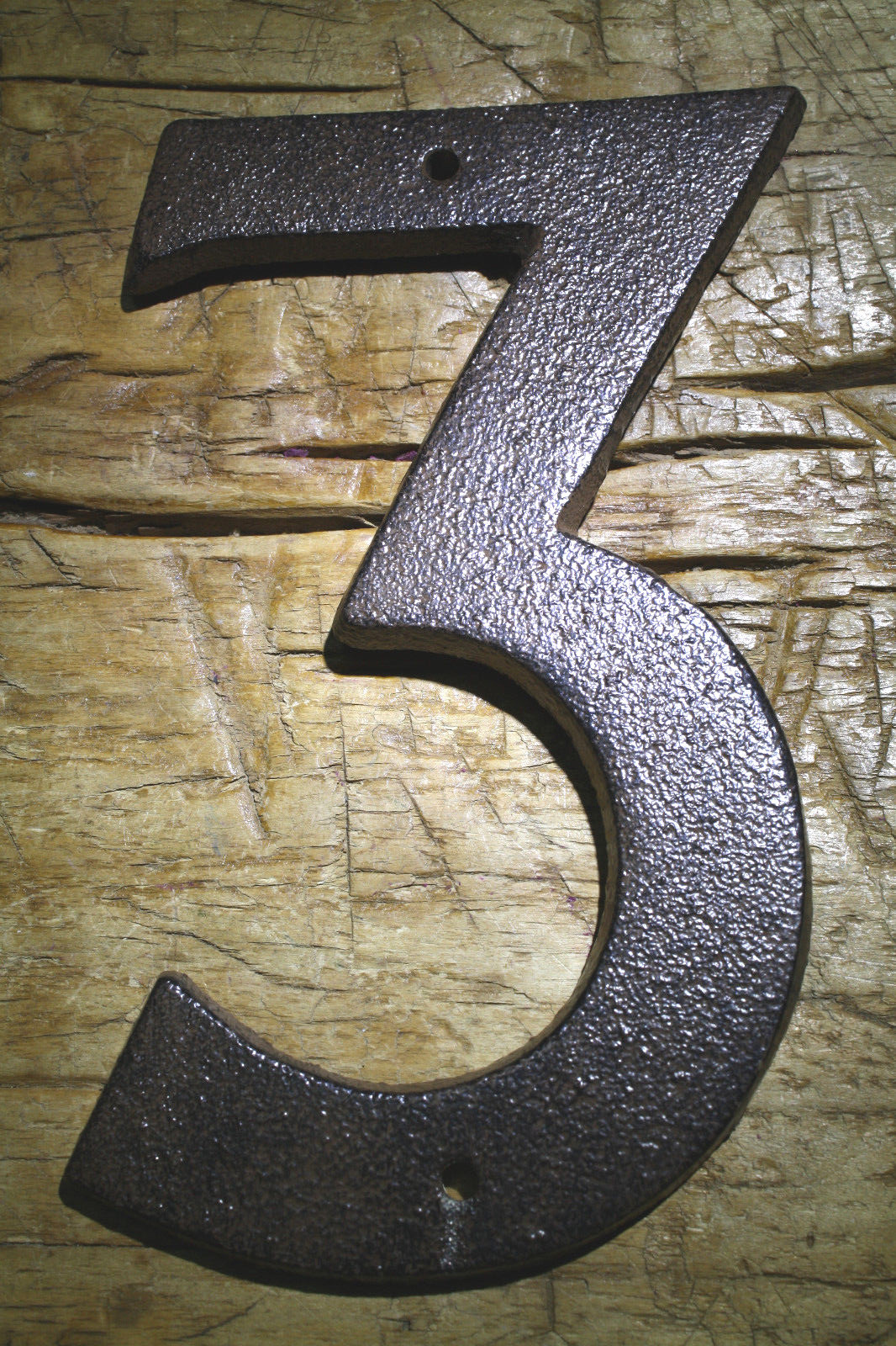 Rustic BROWN Cast Iron Metal House Numbers Street Address 6 1/4 INCH Phone #’s 3