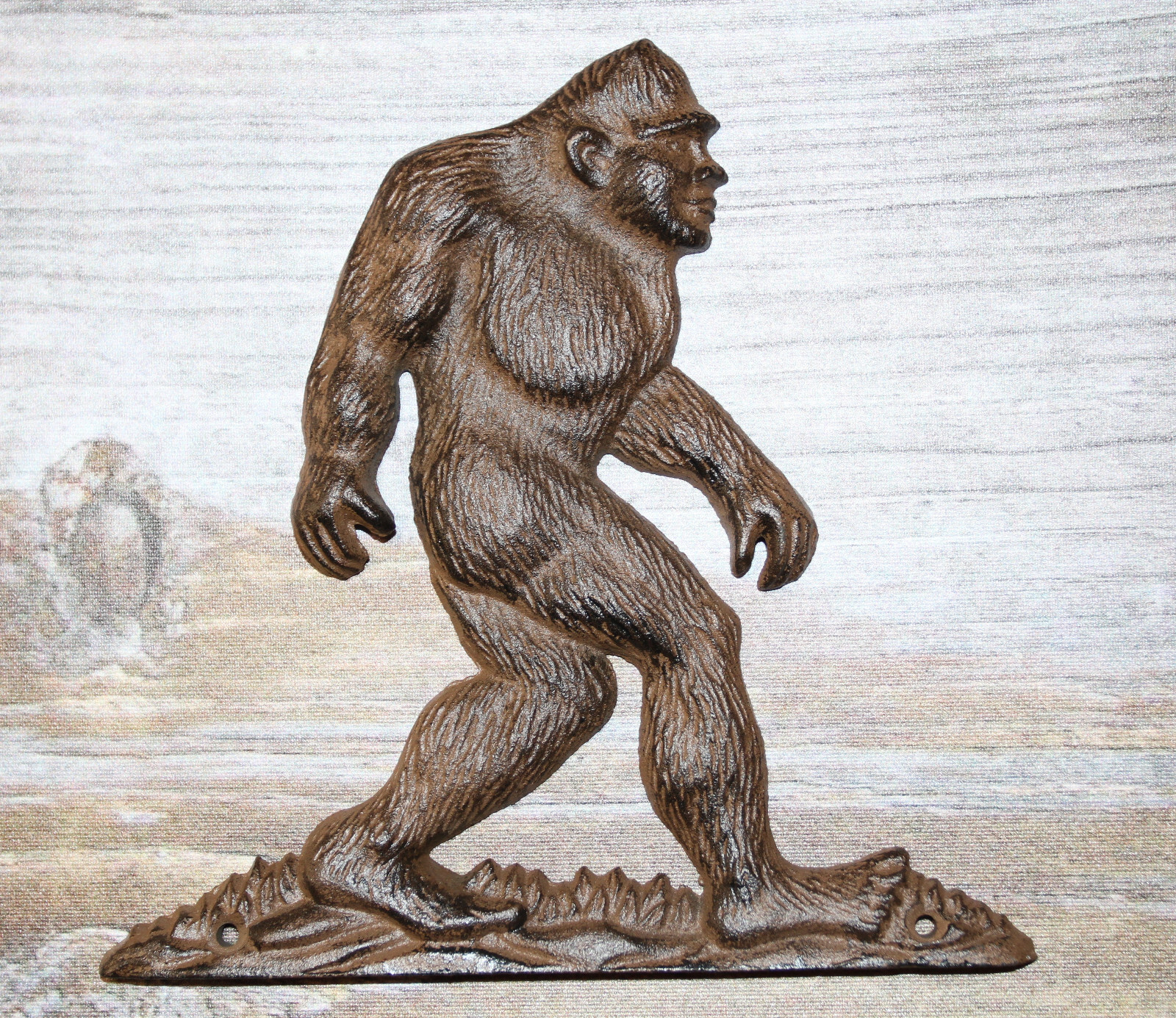1- BIG FOOT WALL PLAQUE,mountain decor,country decor,fence decor H-133A