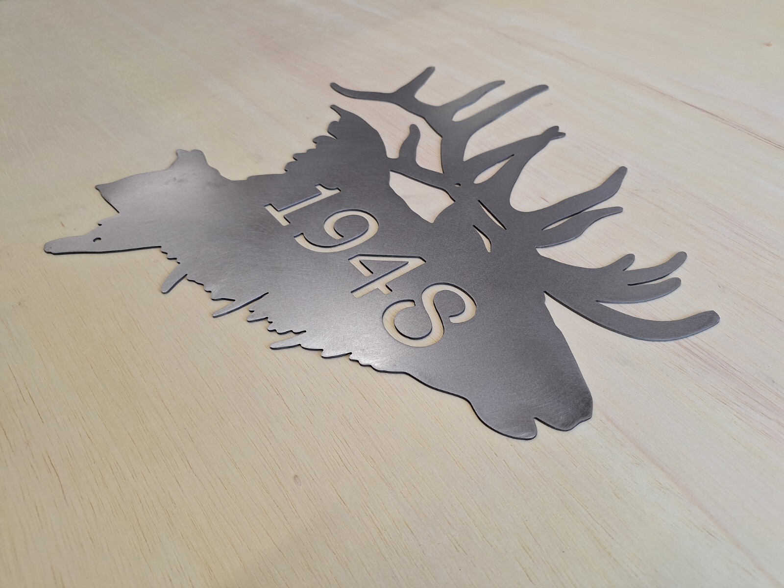 Elk Address sign Custom Steel Hunting Outdoor Home Number