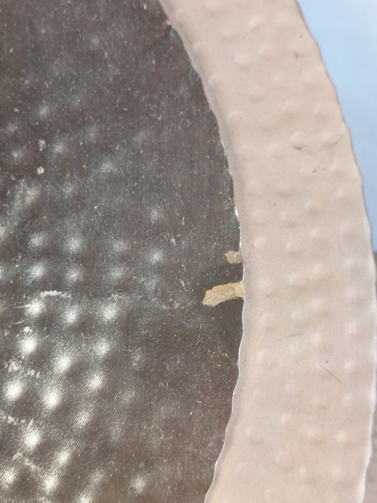 Set of 3 Gold Tone Hammered Metal Wall Circle Plates Decor Minimalist Modern Art
