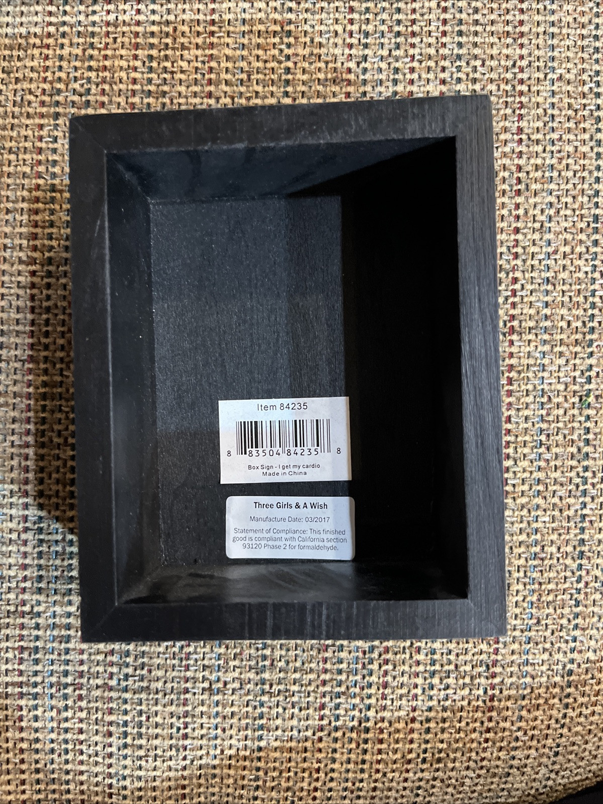 “Get My Cardio Running From Adult Responsibilities.” Wooden 6″ x 5″ Box Sign