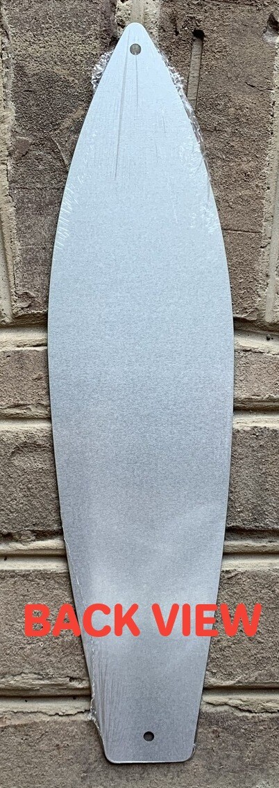 Stoner Marijuana Metal Surfboard Sign 17″ x 4.5″ ↔ Man Cave Weed Fun 420 Decor