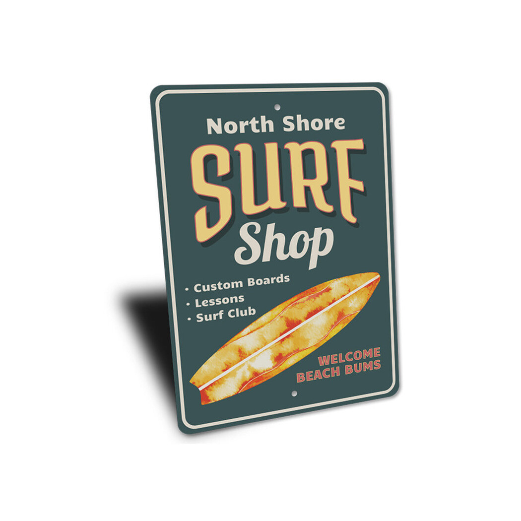 Surf Shop Decor, Surf Shop Sign, Surfboard Decor Aluminum Sign