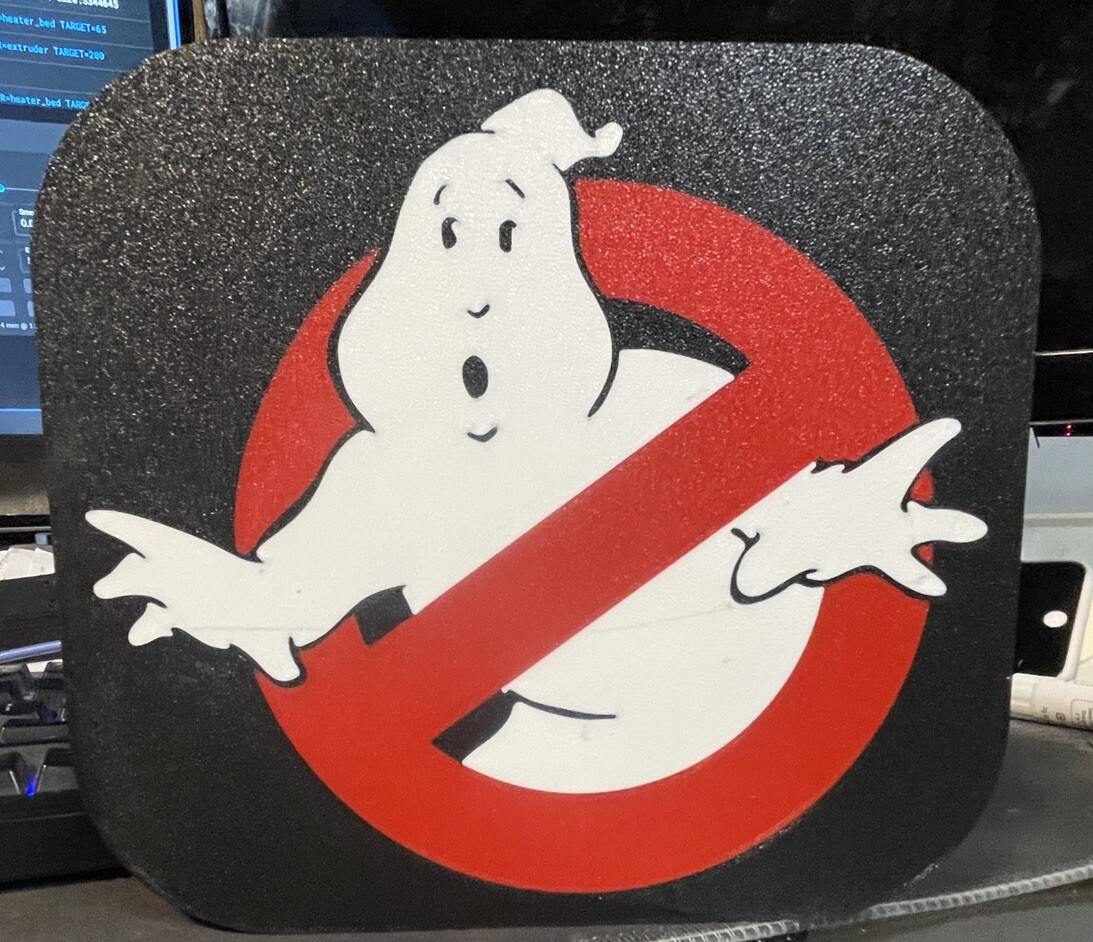 Ghostbusters Who you gonna call? Sign 8” Hang Or Stand Ghost I ain’t afraid