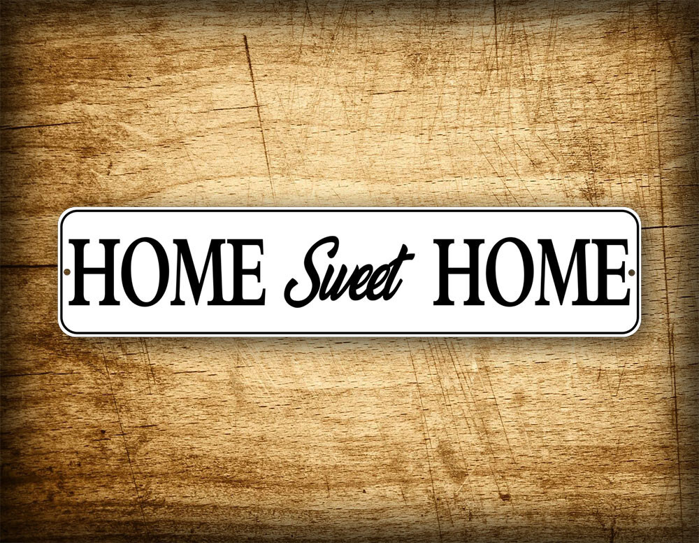 Home Sweet Home Wooden Background Street Sign “4×18” Novelty Road Sign