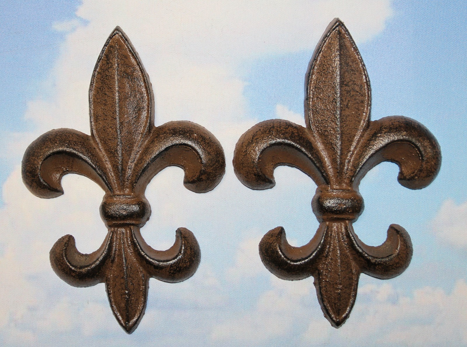 2-FLUER DE LIS Medium Wall Plaques,New Orleans Style Wall Decor,Gifts,F-6