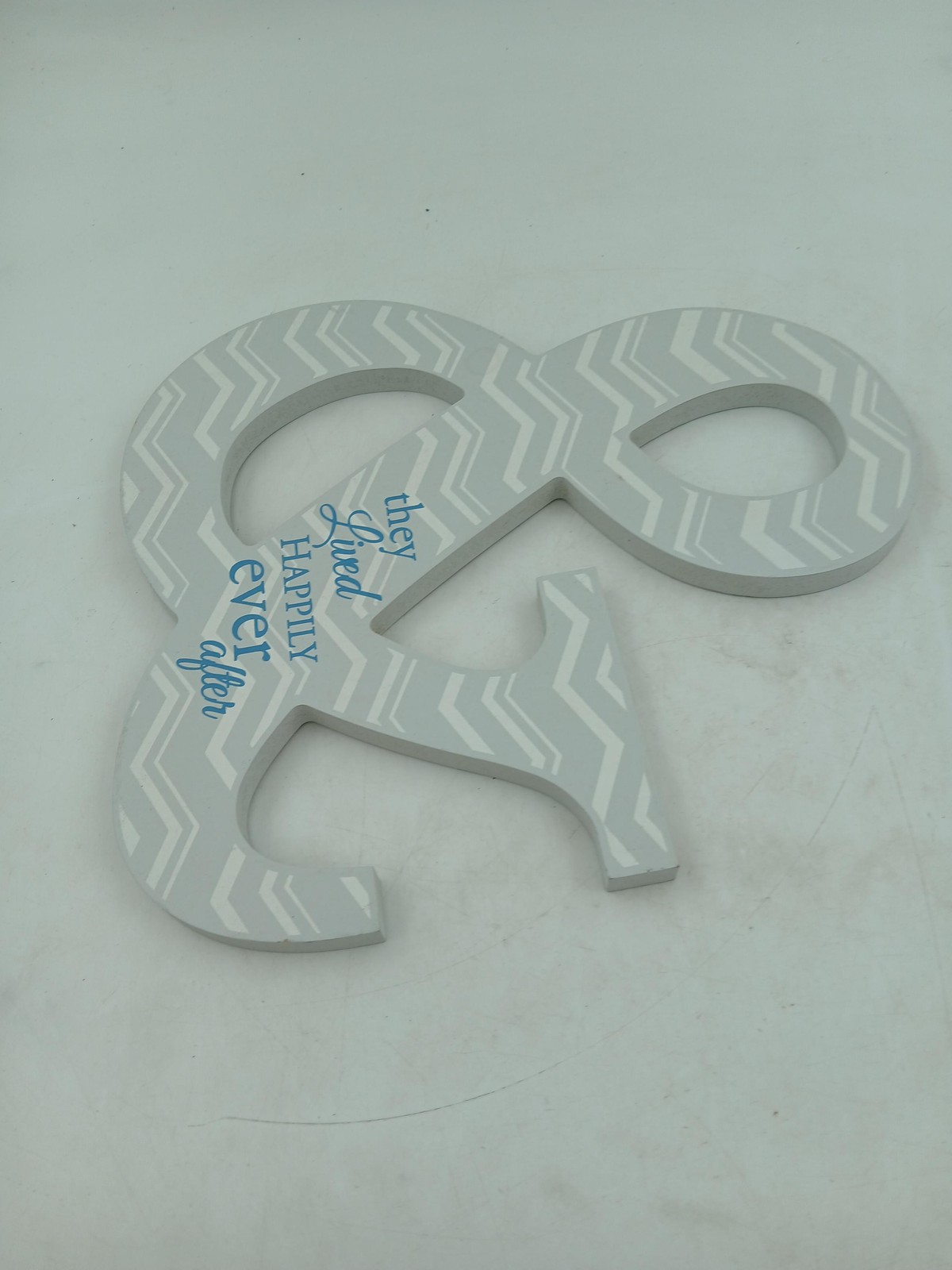 P. Graham Dunn Ampersand Letter Sign & They Lived Happily Ever After Gray Medium