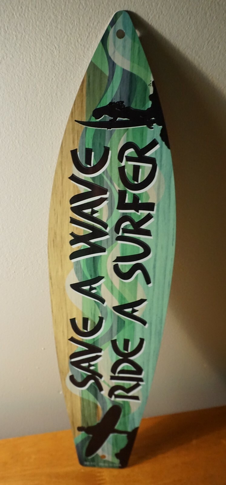 SAVE A WAVE RIDE A SURFER SURFING SIGN Tiki Bar Beach Surfboard Home Decor NEW