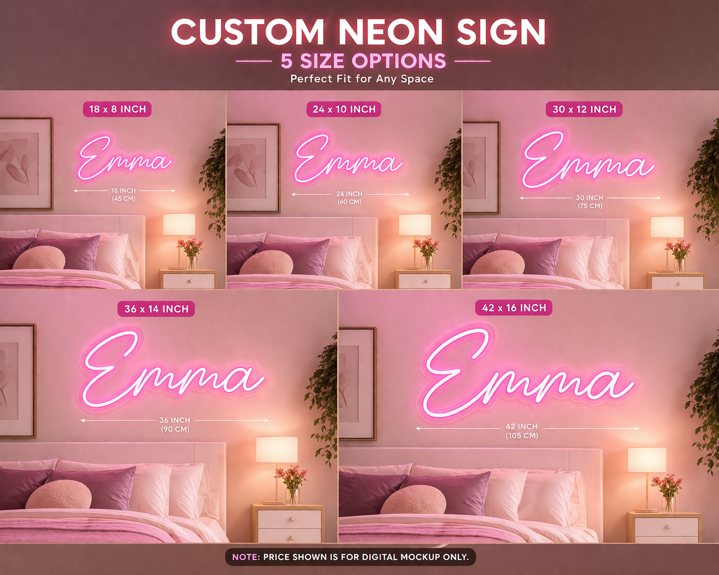 Custom Name LED Neon Sign Personalized Light Name Party Gift Bar Wall Decor