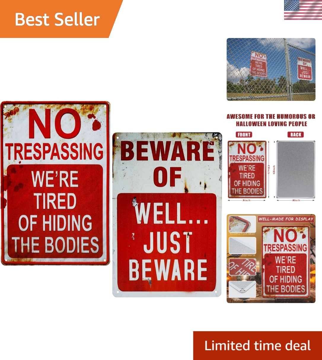 Sturdy Retro Signs | UV-Protected Indoor/Outdoor Decor – Perfect for Gardens
