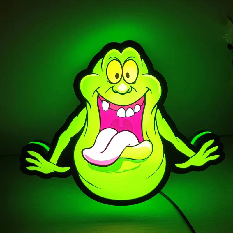 Ghostbusters 3D Printed LED Lightbox Wall Sign Gameroom Decor Children Gift