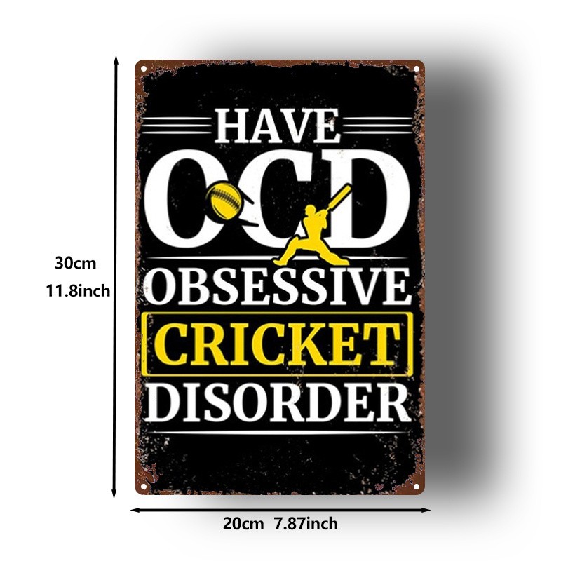 Metal Sign Black Yellow Text 8X12 Inches