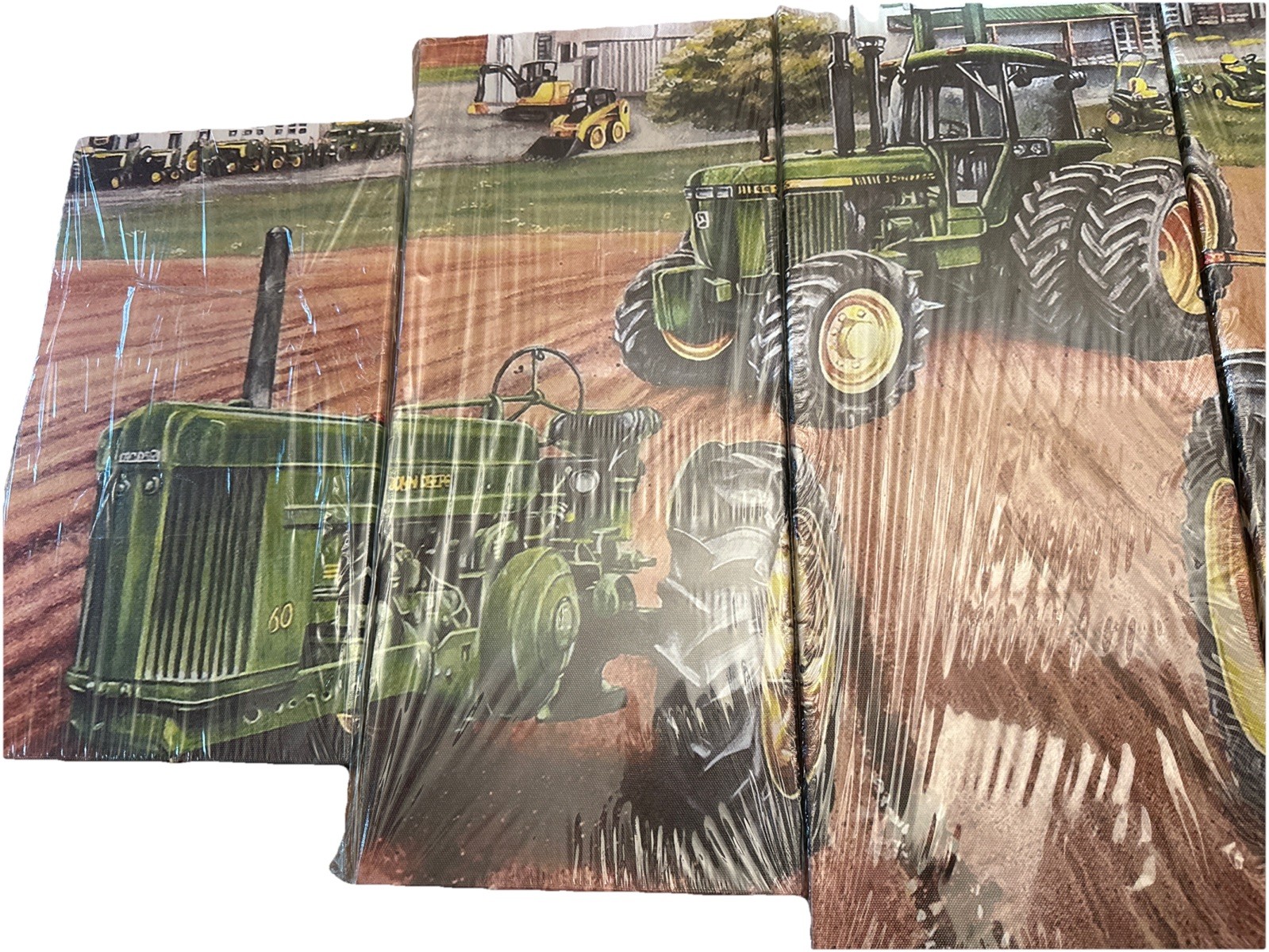 New – John Deere Rectangular Agriculture Farming Wall Hanging Group 5 Panels Set