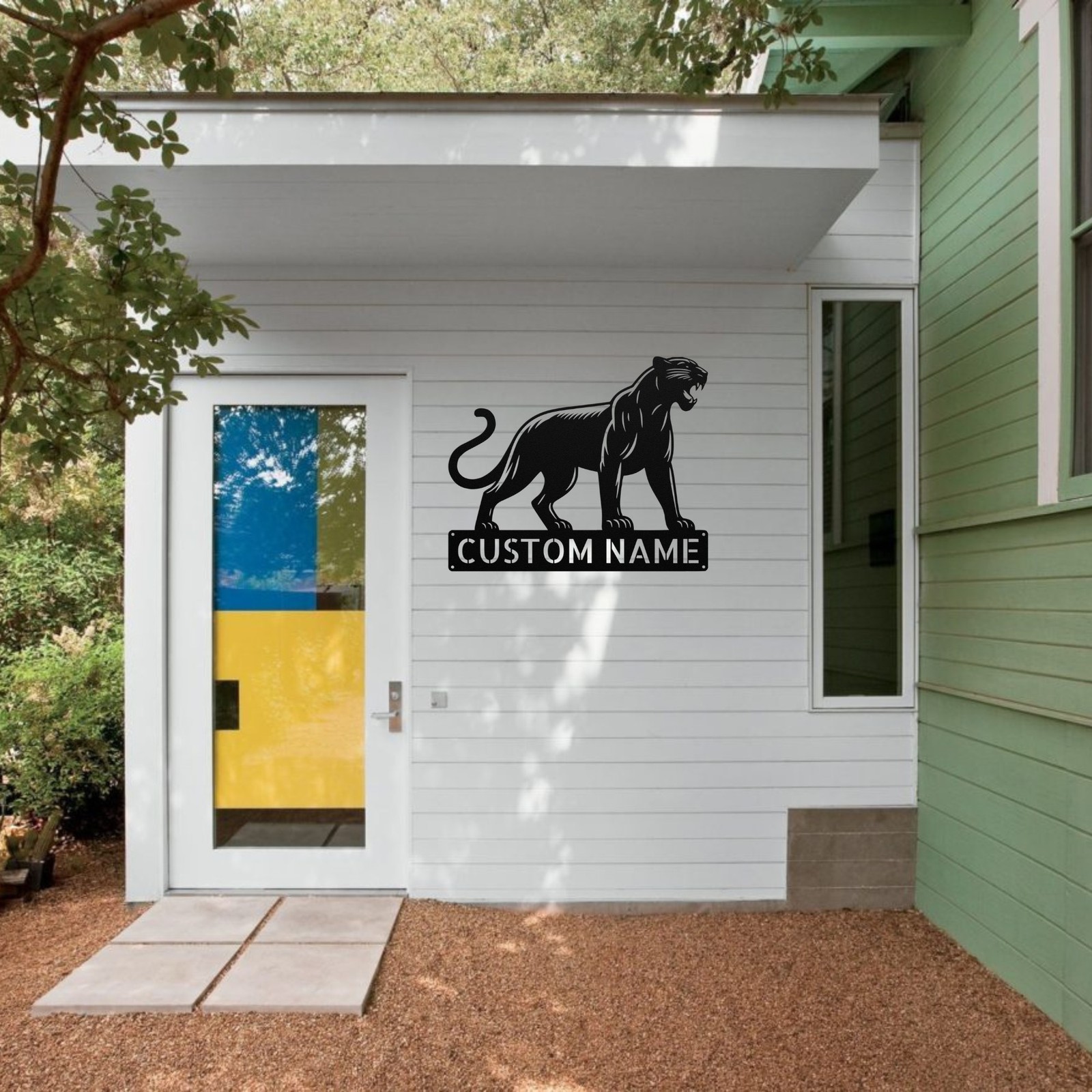 Custom Panther Metal Wall Art Personalized Home Decor Signs Family Name Gifts