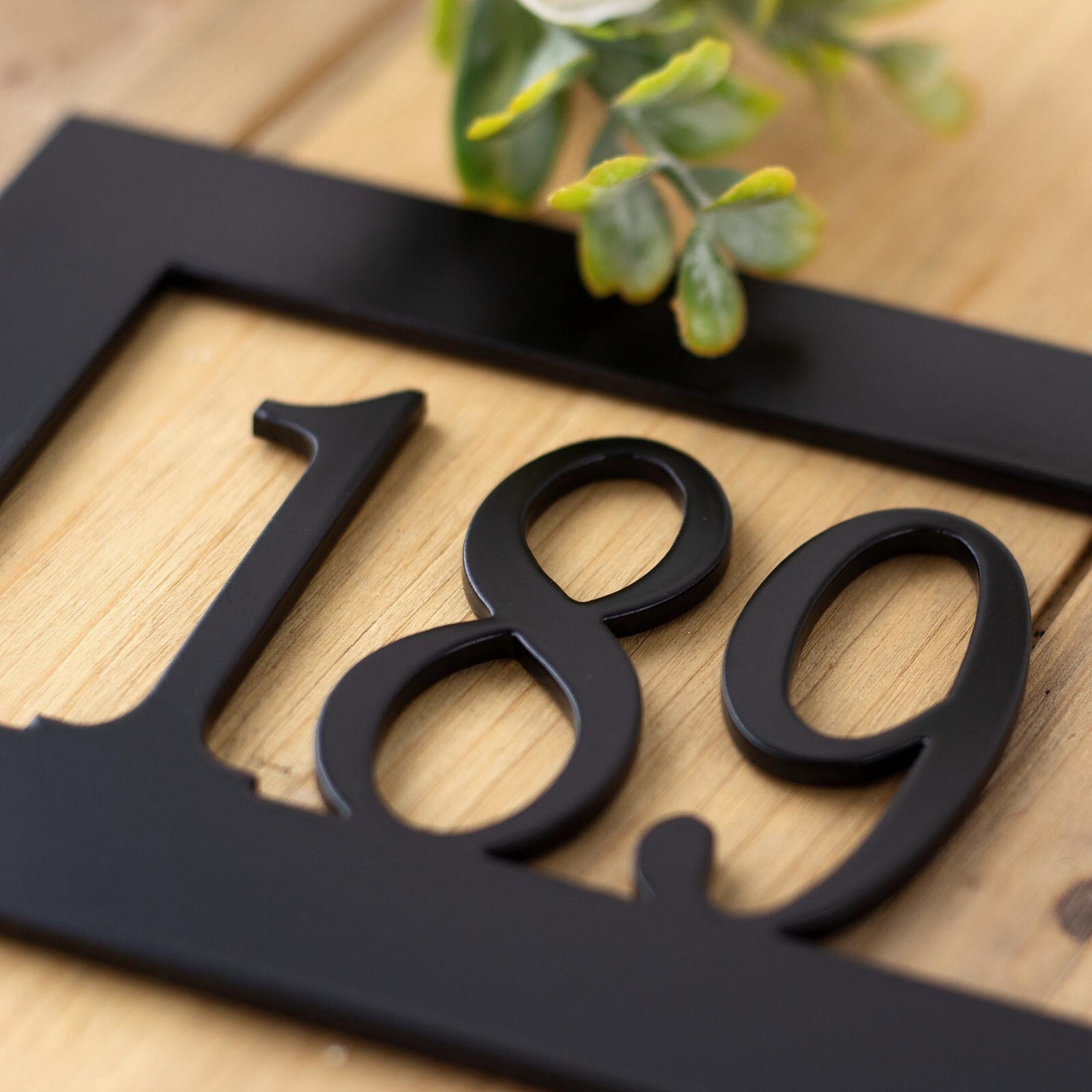 Custom Rectangular Hanging Address Metal Sign, House Number Steel Plaque