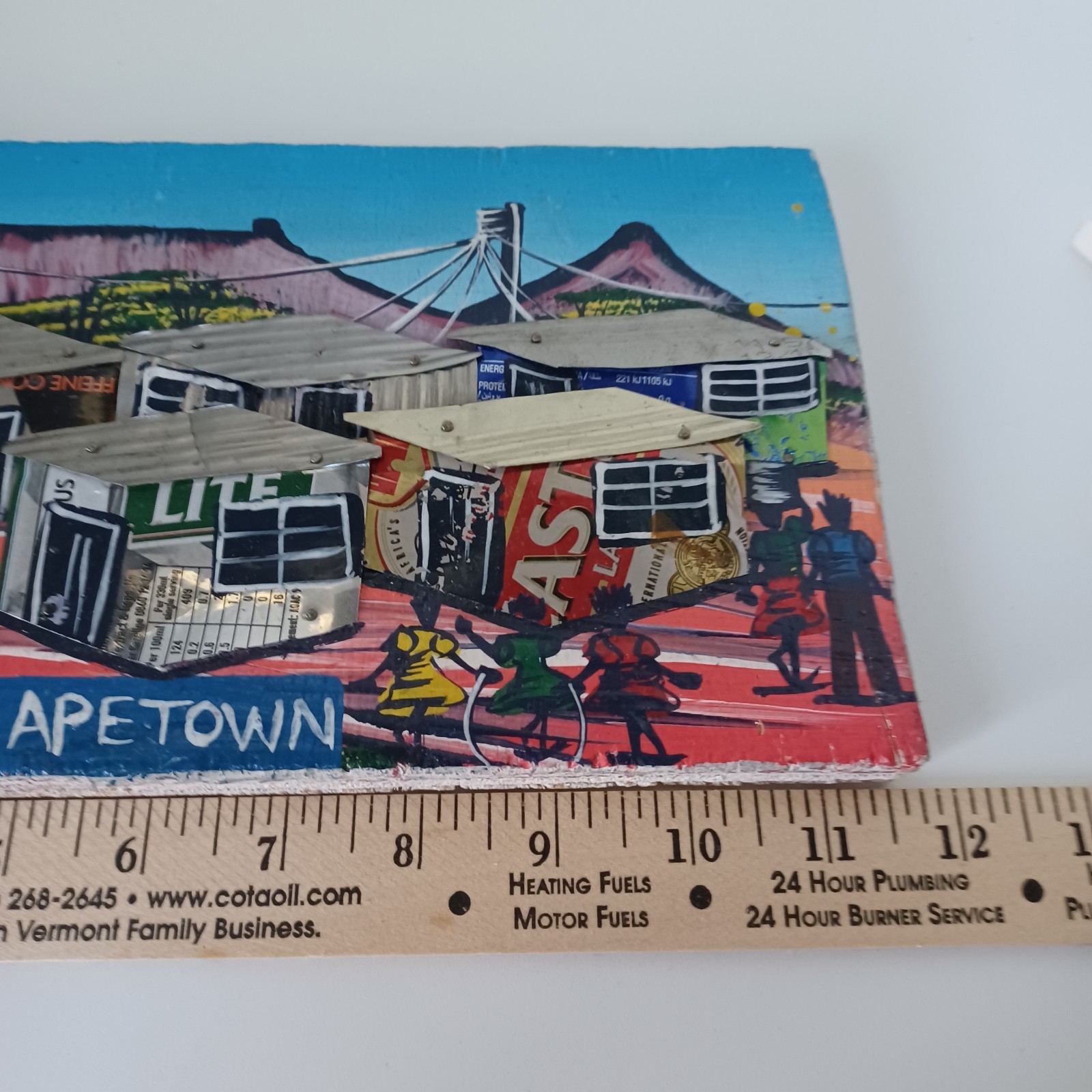 Handmade Township Art CapeTown South Africa Wooden Wall Plaque 3D