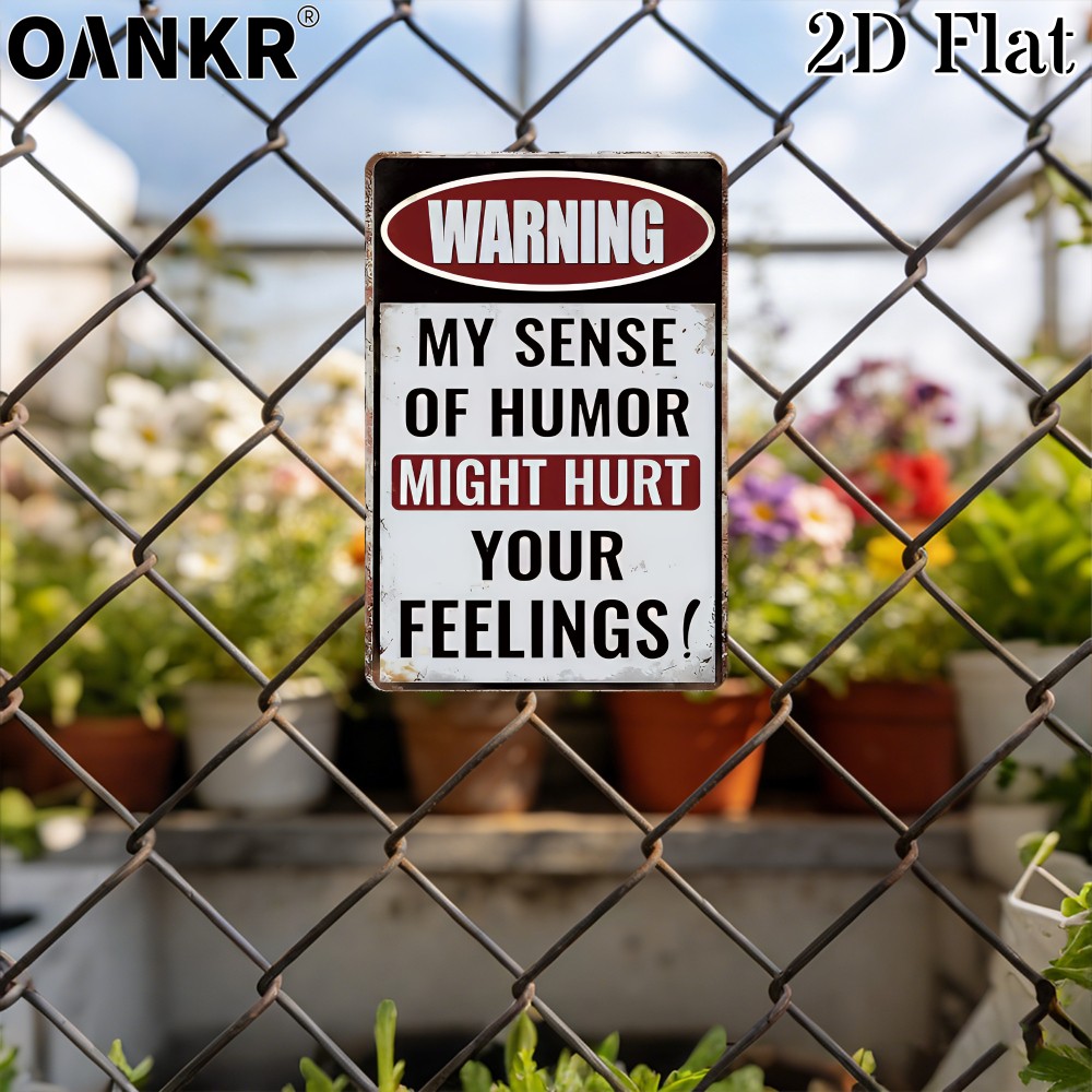Retro Warning Sign Aluminum Sign 12×8 Inches Humor Gift Home Decor