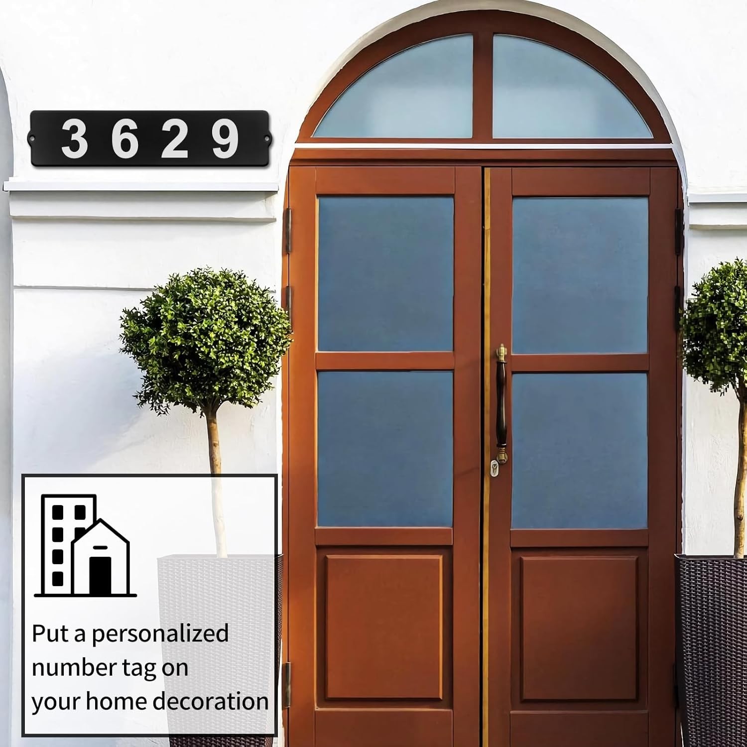 House Numbers for Outside, Metal Address Numbers for House, Waterproof, Horizont